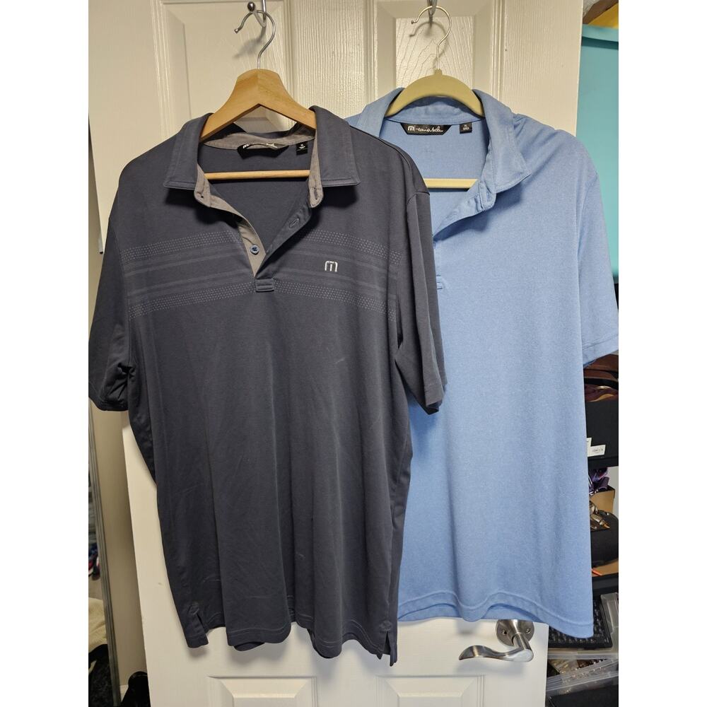 Travis Mathew Coastal Chest Logo Polo Lot Of 2 Mens Size XL